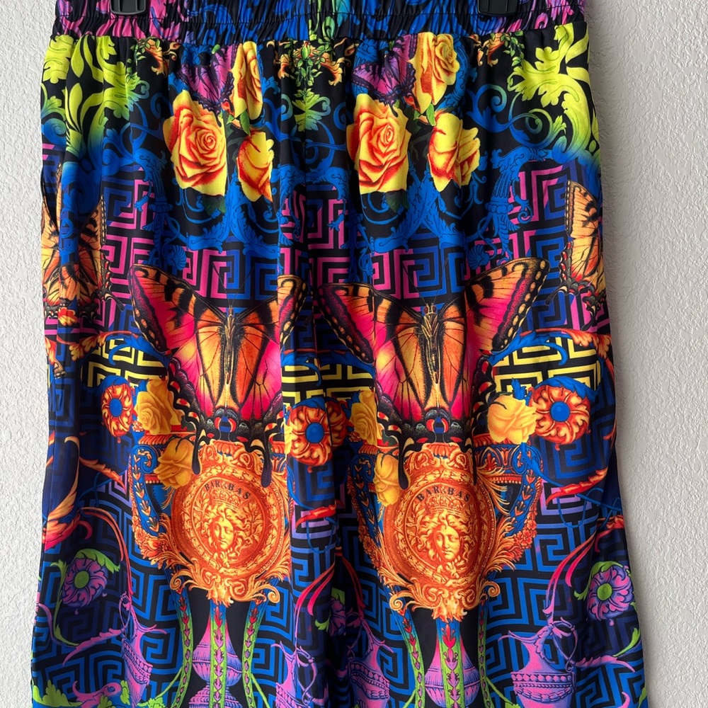 Barabas Sorbet Shorts Men Baroque Butterfly Floral Rose Bright Pockets Size L
